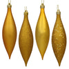 Vickerman N500130 5.5" Antique Gold Finial Drop Christmas Ornament Assorted 4 Finish 8 Per Pack