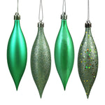 Vickerman N500144 5.5" Sea Foam Finial Drop Christmas Ornament Assorted 4 Finish 8 Per Pack