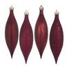 Vickerman N500165 5.5" Burgundy Finial Drop Christmas Ornament Assorted 4 Finish 8 Per Pack