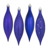 Vickerman N500166 5.5" Purple Finial Drop Christmas Ornament Assorted 4 Finish 8 Per Pack
