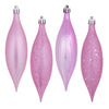 Vickerman N500179 5.5" Pink Finial Drop Christmas Ornament Assorted 4 Finish 8 Per Pack