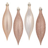 Vickerman N500180 5.5" Cafe Latte Finial Drop Christmas Ornament Assorted 4 Finish 8 Per Pack