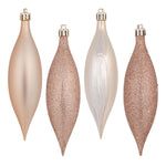 Vickerman N500180 5.5" Cafe Latte Finial Drop Christmas Ornament Assorted 4 Finish 8 Per Pack
