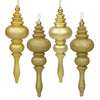 Vickerman N500208 7" Gold 4-Finish Finial Ornament 8 Per Box