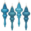 Vickerman N500212 7" Turquoise 4-Finish Finial Ornament 8 Per Box