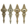 Vickerman N500238 7" Champagne 4-Finish Finial Ornament 8 Per Box