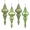 Vickerman N500254 7" Celadon 4-Finish Finial Ornament 8 Per Box
