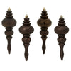 Vickerman N500275 7" Chocolate 4-Finish Finial Ornament 8 Per Box