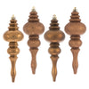 Vickerman N500276 7" Mocha 4-Finish Finial Ornament 8 Per Box