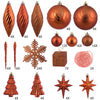 Vickerman N512518 Burnished Orange Ornament Set 125 Per Box