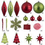 Vickerman N512543 Red And Kiwi Ornament Set 125 Per Box