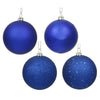Vickerman N591522BX 6" Cobalt 4-Finish Ball Ornament Assortment 4 Per Box
