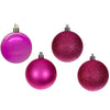 Vickerman N590759 2.75" Hot Pink 4-Finish Ball Ornament Set 20 Per Box.