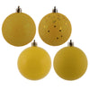 Vickerman N590778 2.75" Yellow 4-Finish Ball Ornament Assortment 20 Per Box