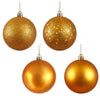 Vickerman N590830 3" Antique Gold 4-Finish Ball Ornament Assortment 16 Per Box