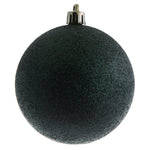 Vickerman N590874DG 3" Midnight Green Glitter Ball Ornament 12 Per Bag