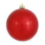 Vickerman N592003DCV 8" Red Candy Ball Ornament