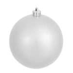 Vickerman N591007DCV 4" Silver Candy Ball Ornament 6 Per Bag