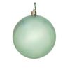 Vickerman N592040DCV 8" Frosty Mint Candy Ball Ornament