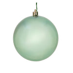 Vickerman N592040DCV 8" Frosty Mint Candy Ball Ornament