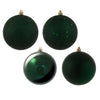 Vickerman N591074A 4" Midnight Green 4-Finish Ball Ornament Assortment 12 Per Box