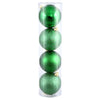 Vickerman N591204A 4.75" Green 4-Finish Ball Ornament Assortment 4 Per Box
