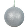 Vickerman N592007DG 8" Silver Glitter Ball Ornament