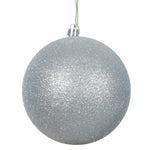 Vickerman N592507DG 10" Silver Glitter Ball Ornament