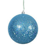 Vickerman N591212DQ 4.75" Turquoise Sequin Ball Ornament 4 Per Bag
