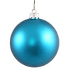 Vickerman N591212DMV 4.75" Turquoise Matte Ball Ornament 4 Per Bag