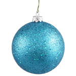 Vickerman N592012DQ 8" Turquoise Sequin Ball Ornament