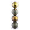 Vickerman N591214A 4.75" Olive 4-Finish Ball Ornament Assortment 4 Per Box
