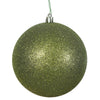 Vickerman N593014DG 12" Olive Glitter Ball Ornament