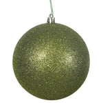 Vickerman N593014DG 12" Olive Glitter Ball Ornament