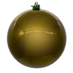 Vickerman N591514DPV 6" Olive Pearl Uv Drilled Ball Ornament 4 Per Bag.