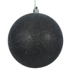 Vickerman N593017DG 12" Black Glitter Ball Ornament