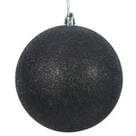 Vickerman N593017DG 12" Black Glitter Ball Ornament