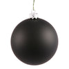 Vickerman N593017DMV 12" Black Matte Ball Ornament