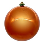 Vickerman N592018DPV 8" Burnish Orange Pearl Uv Drilled Ball Ornament 1 Per Bag.