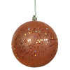 Vickerman N591218DQ 4.75" Burnished Orange Sequin Ball Ornament 4 Per Bag