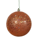 Vickerman N591218DQ 4.75" Burnished Orange Sequin Ball Ornament 4 Per Bag