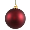 Vickerman N591519DMV 6" Wine Matte Ball Ornament 4 Per Bag