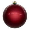 Vickerman N592021DPV 8" Berry Red Pearl Uv Drilled Ball Ornament 1 Per Bag.