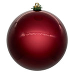 Vickerman N592021DPV 8" Berry Red Pearl Uv Drilled Ball Ornament 1 Per Bag.