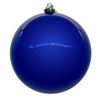 Vickerman N591222DPV 4.75" Cobalt Blue Pearl Uv Drilled Ball Ornament 4 Per Bag.