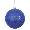 Vickerman N591222DQ 4.75" Coblt Blue Sequin Ball Ornament 4 Per Bag
