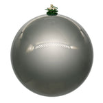 Vickerman N592525DPV 10" Limestone Pearl Uv Drilled Ball Ornament 1 Per Bag.