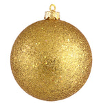 Vickerman N591530DQ 6" Antique Gold Sequin Ball Ornament 4 Per Bag