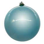 Vickerman N591532DPV 6" Baby Blue Pearl Uv Drilled Ball Ornament 4 Per Bag.