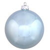 Vickerman N590832DSV 3" Baby Blue Shiny Ball Ornament 12 Per Bag